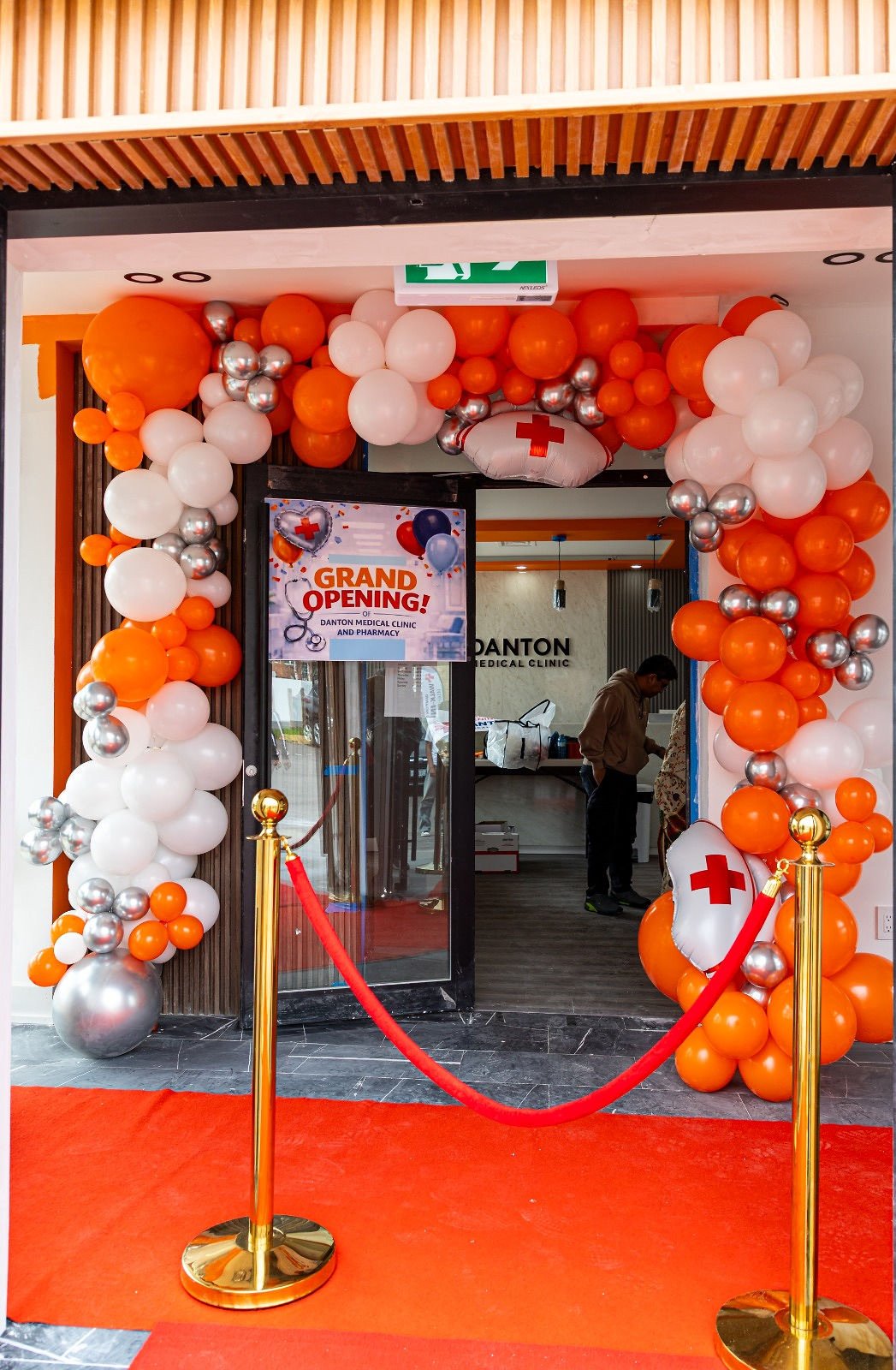 Red carpet entrance for Danton Medical grand opening in Scarborough